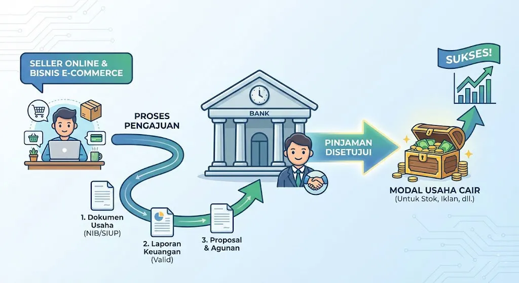 Ini Cara Pedagang Online Bisa Mendapat Akses Pinjaman Modal Usaha Dari Bank