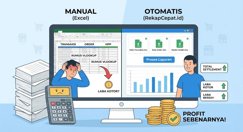 Cara Membuat Laporan Keuangan Laba Rugi Penjual Online Tokopedia
