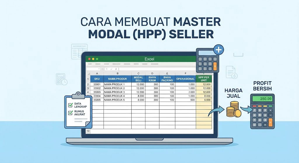 Cara Membuat File Master Modal HPP untuk Seller Tokopedia dan TikTok Shop