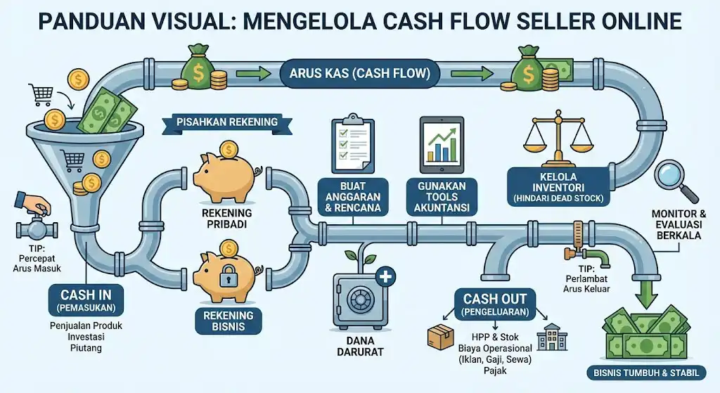 Cara Mengelola Cash Flow untuk Seller Online dengan Modal Terbatas
