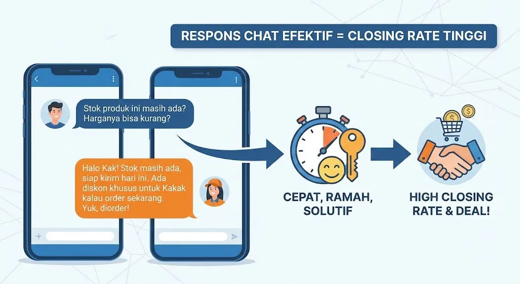 Cara Merespons Chat Pembeli agar Closing Rate Tinggi di Marketplace