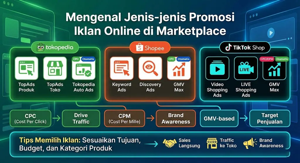 Mengenal Jenis-jenis Promosi Iklan Online di Marketplace