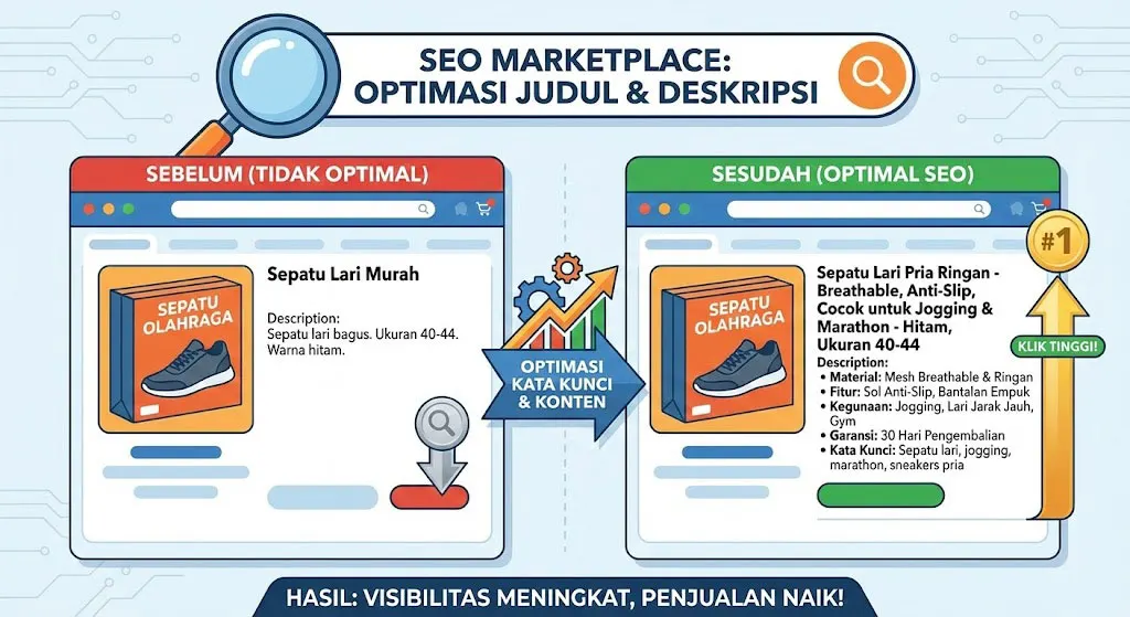 Cara Mengoptimalkan Judul dan Deskripsi Produk untuk SEO Marketplace