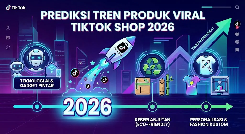 Prediksi tren produk viral TikTok Shop 2026 - kategori laris dan produk trending untuk seller Indonesia
