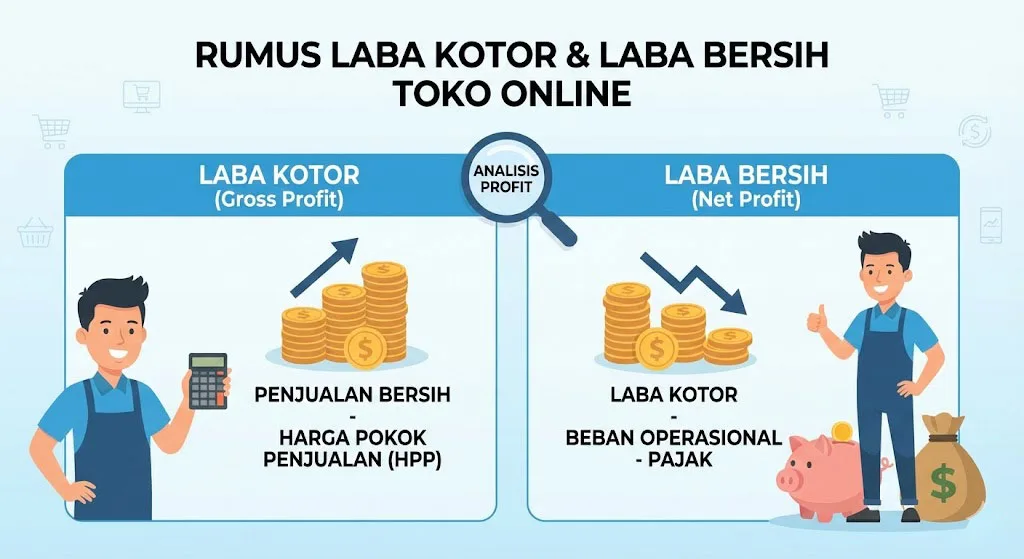 Rumus Menghitung Laba Kotor dan Laba Bersih Toko Online