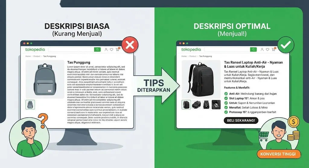 Tips Menulis Deskripsi Produk yang Menjual di Tokopedia