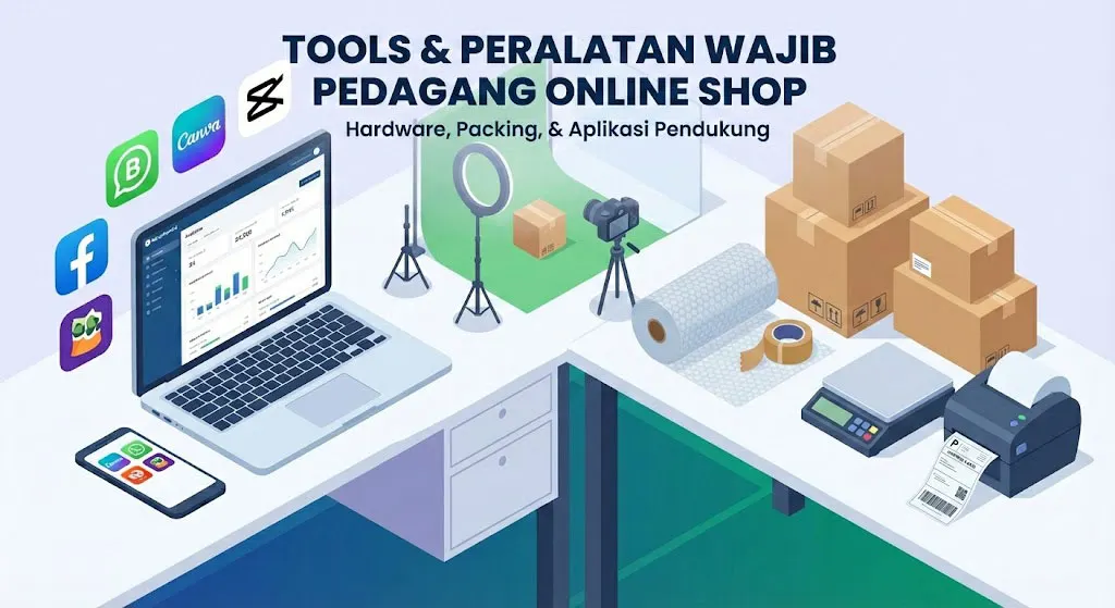 Tools peralatan wajib pedagang online shop
